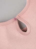 Popees Baby Girls Trendy Pink T-Shirt | Little Leaf Print with Short Sleeves | 3 - 24 Months