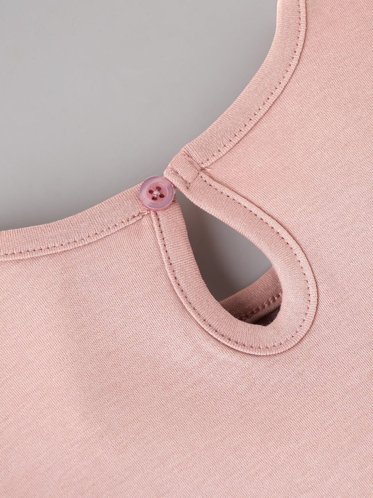 Popees Baby Girls Trendy Pink T-Shirt | Little Leaf Print with Short Sleeves | 3 - 24 Months