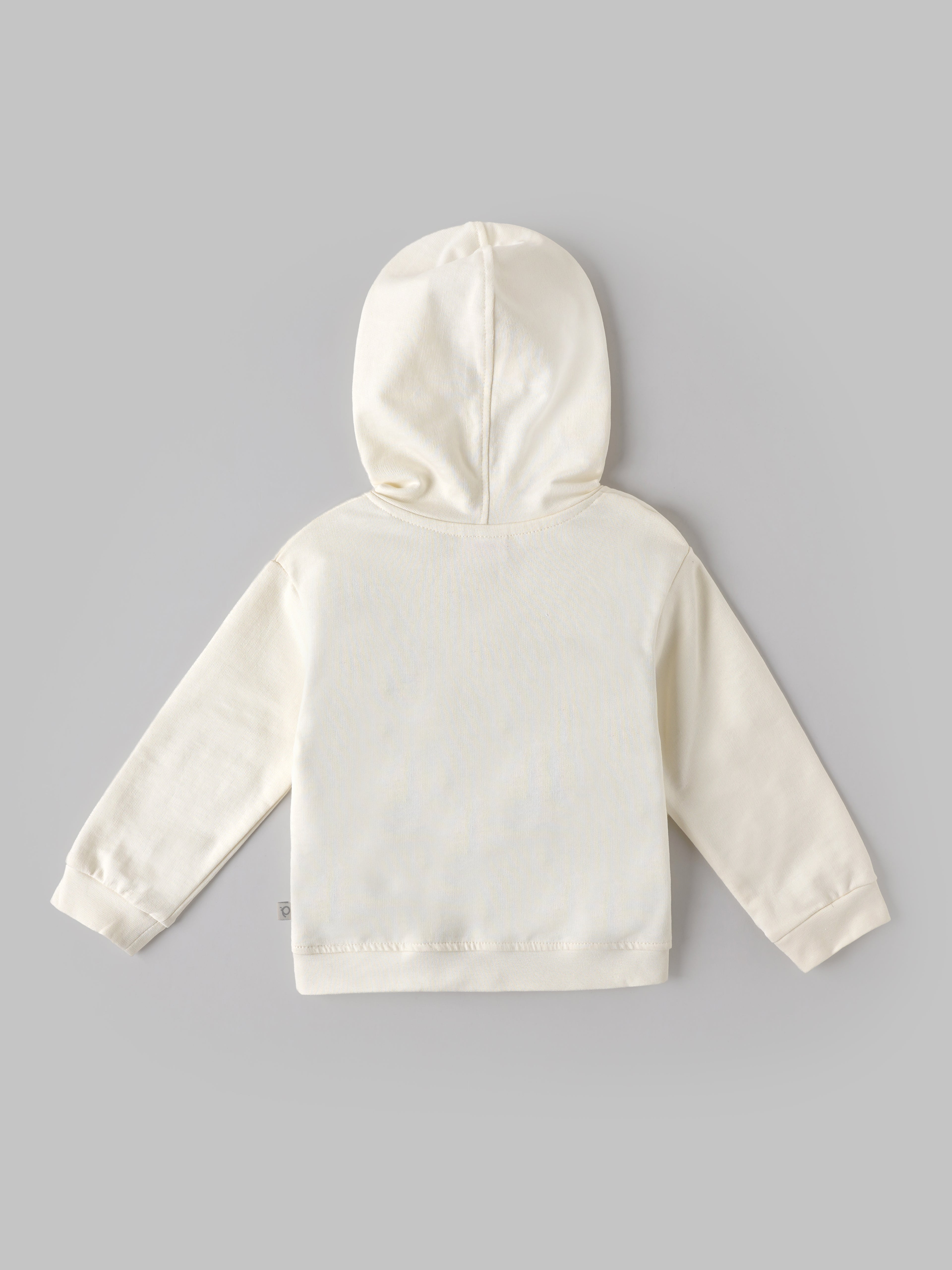 Popees Baby Girls Hooded Full Sleeve Sweatshirt with Charming Day Print |3-24 Months|