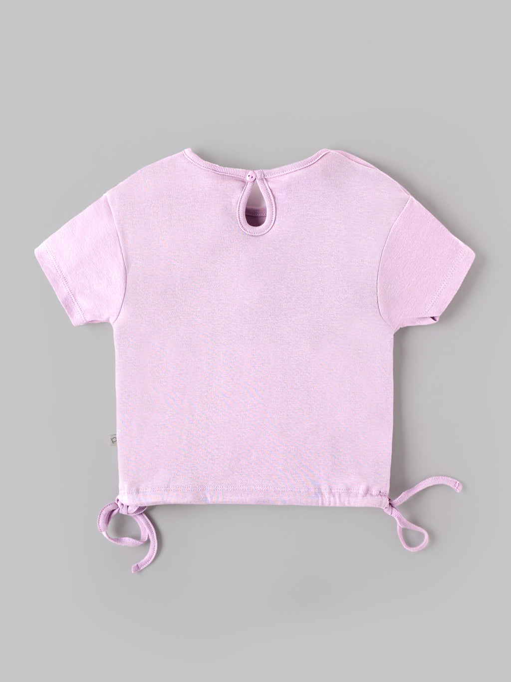 Popees Baby Girls Fruit Patch T-Shirt | Soft Cotton Half Sleeve Top with Side Tie Detail | 3–24 Months