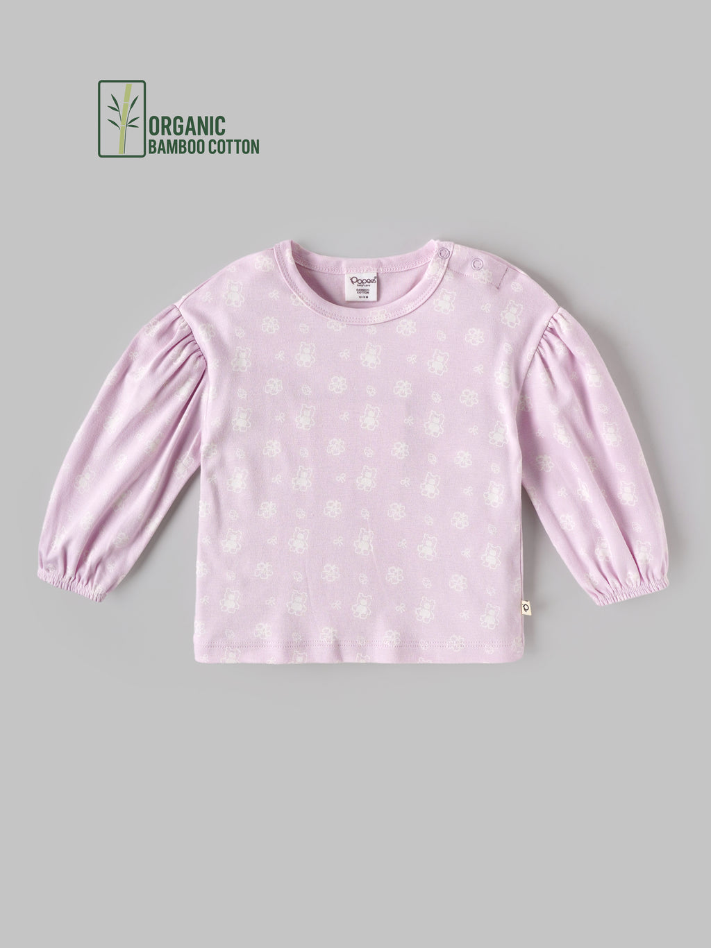 Popees Organic Bamboo Cotton Printed Full Sleeve Top for Baby Girls (3–24 Months)