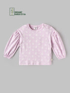 Popees Organic Bamboo Cotton Printed Full Sleeve Top for Baby Girls (3–24 Months)