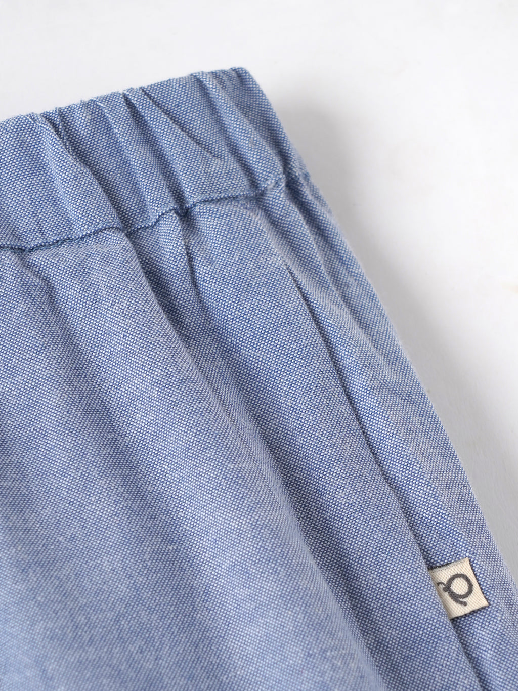 Popees Baby Girls Soft & Comfortable Casual Pants | Elasticated Waist Full-Length Straight Fit Trousers | Light Blue | Everyday Wear |3 to 24 Months