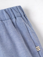 Popees Baby Girls Soft & Comfortable Casual Pants | Elasticated Waist Full-Length Straight Fit Trousers | Light Blue | Everyday Wear |3 to 24 Months