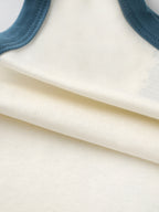 Popees Baby Cotton Sleeveless Jhabla | Boys | White & Blue | Newborn to 9 Months