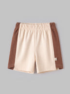Popees Baby Boys Soft & Stylish Color Block Cotton Shorts | Comfortable Elastic Waist Casual Shorts | Everyday Wear | 0-9 Months