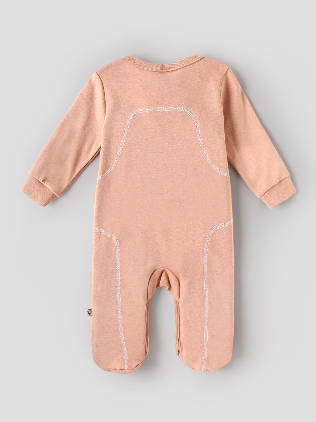 Popees Baby Organic Bamboo Cotton Full Sleeve Sleepsuit | Soft Footed Romper with Snap Closure | Newborn Baby Wear | 0–6 Months
