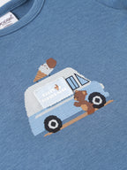 Popees Baby Boys Bamboo Cotton T-Shirt & Shorts Set | Baby Blue | Newborn to 9 Months