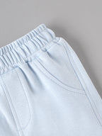 Popees Baby Boys Bamboo Cotton T-Shirt & Shorts Set | Baby Blue | Newborn to 9 Months