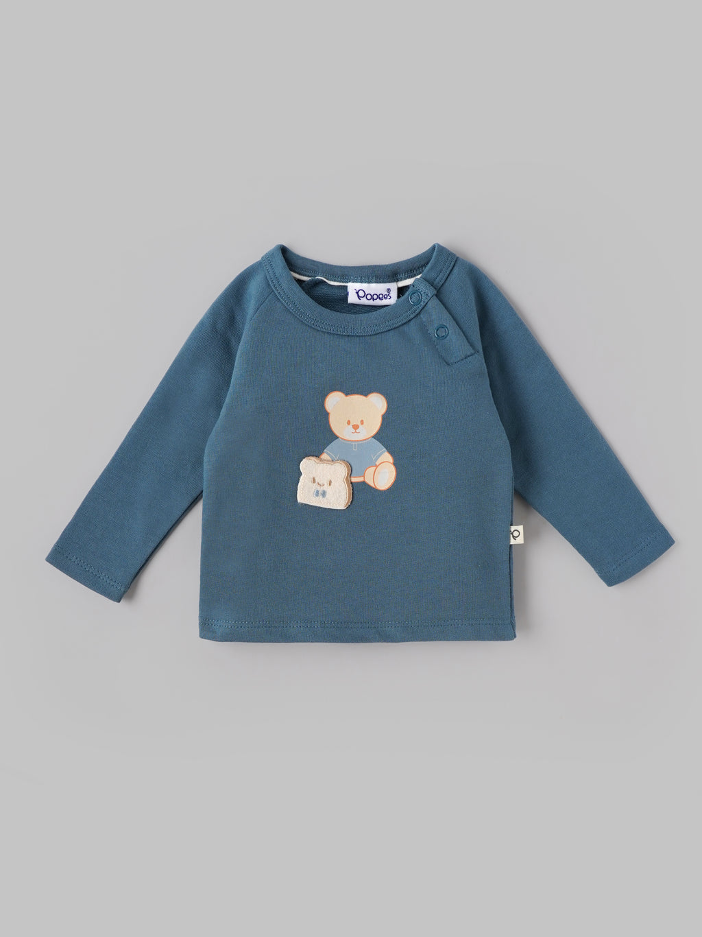 Popees Baby Boys Teddy Bear T-Shirt & Pants Set | Soft Cotton Full Sleeve Clothing Set |0–9 Months