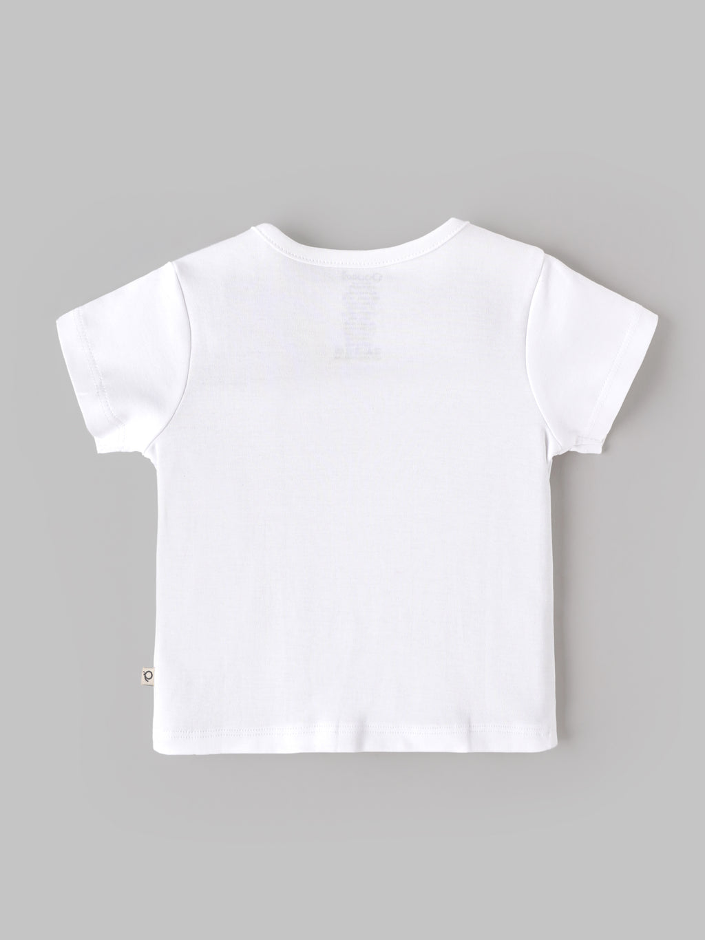 Popees Baby Boys Half Sleeve Bear Printed T-Shirt | Soft Cotton Crew Neck Tee | White | 0–6 Months