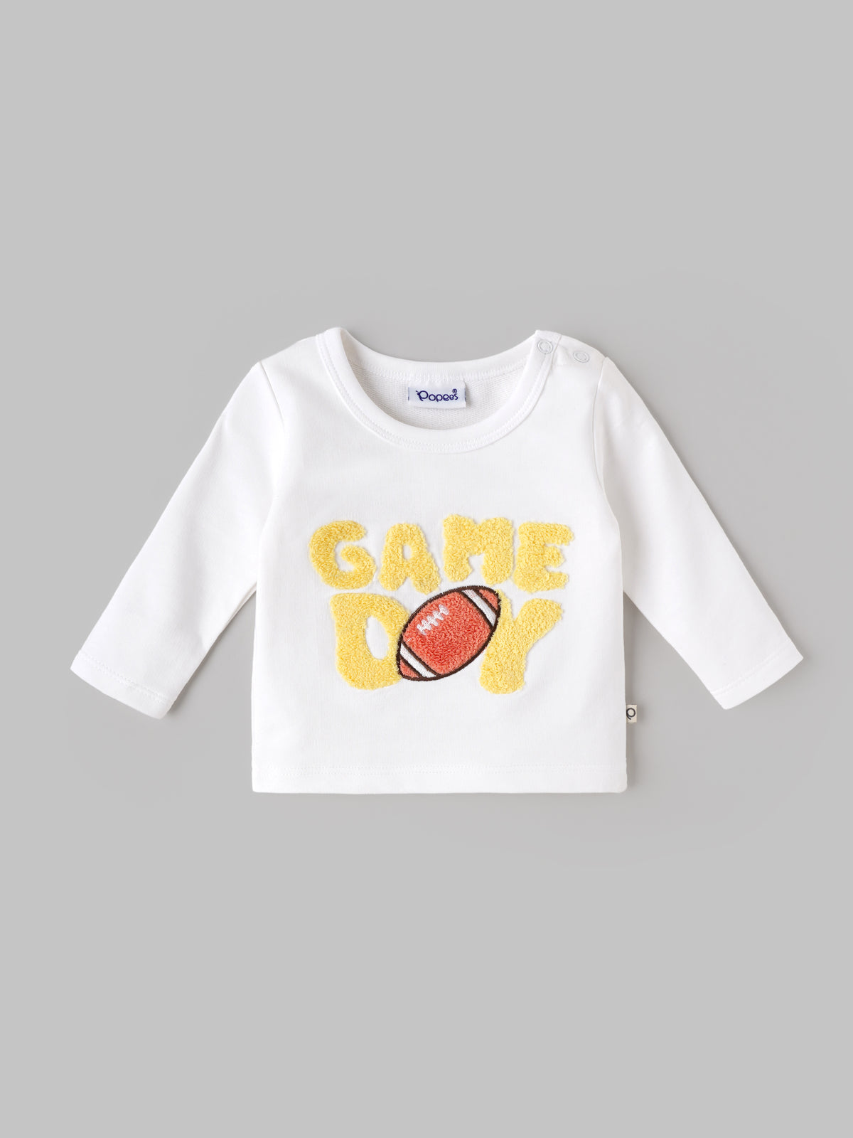 Popees Baby Boys Full Sleeve Game Day Printed T-Shirt |0- 9 Months