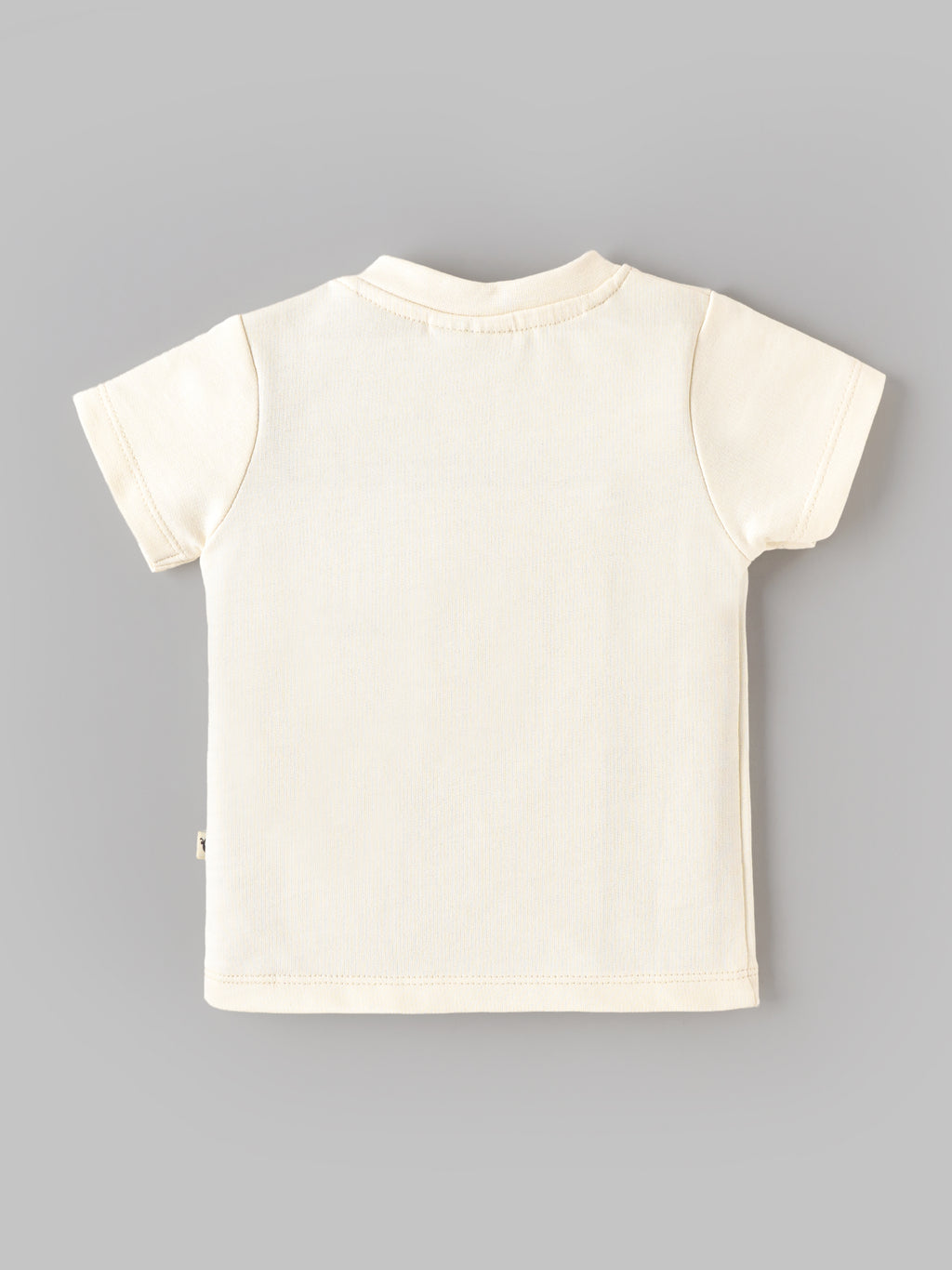 Popees Baby Boys Cookie & Coffee Graphic T-Shirt | Soft Cotton Half Sleeve Tee with Shoulder Snap Buttons | 0–9 Months