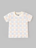 Popees Baby Boys Print Cotton T-Shirt | Half Sleeve Round Neck | NB-9 Months