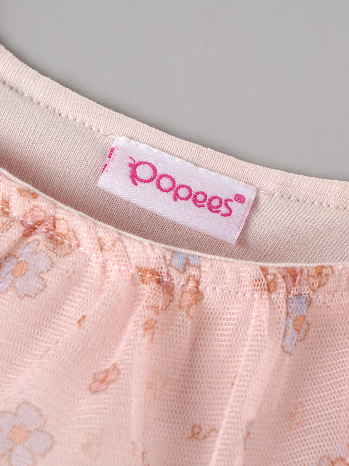 Popees Baby Girls Pink Floral Printed Dress | Sleeveless Flared Dress with Ruffle Shoulder Straps | 0-9 Months