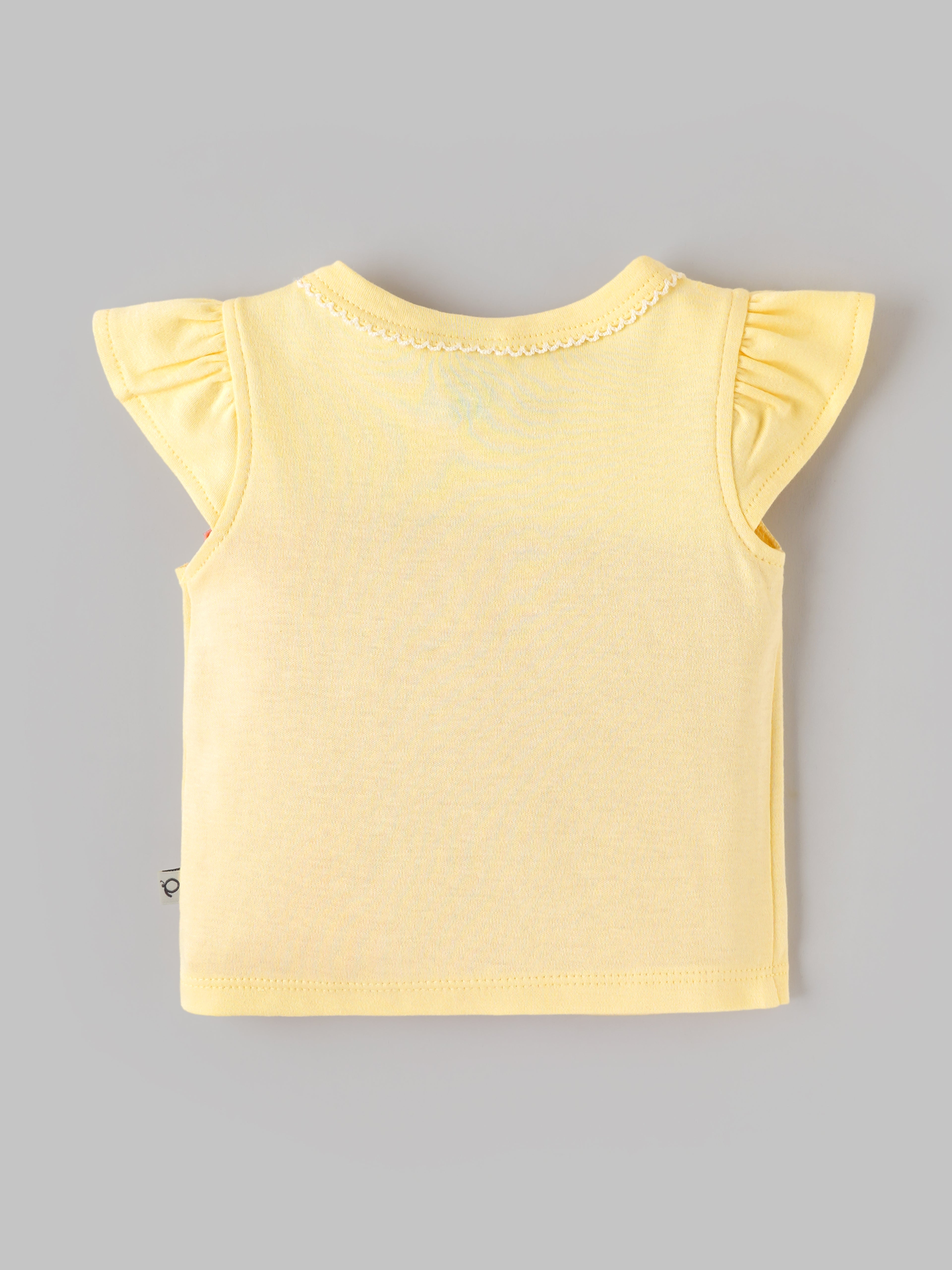 Popees Baby Girls Bamboo Cotton Jhabla | Yellow | Tiny Baby to 6 Months