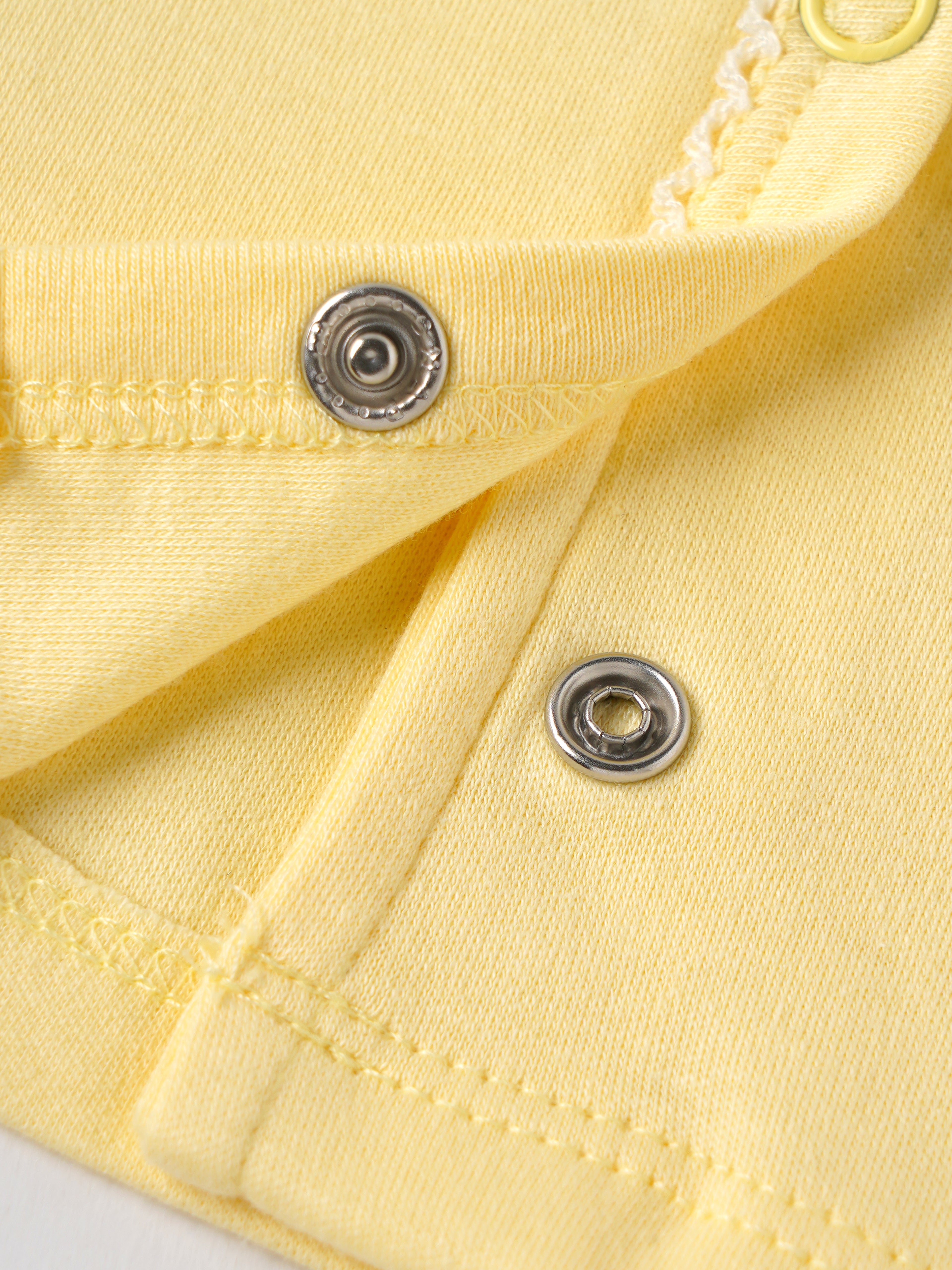 Popees Baby Girls Bamboo Cotton Jhabla | Yellow | Tiny Baby to 6 Months