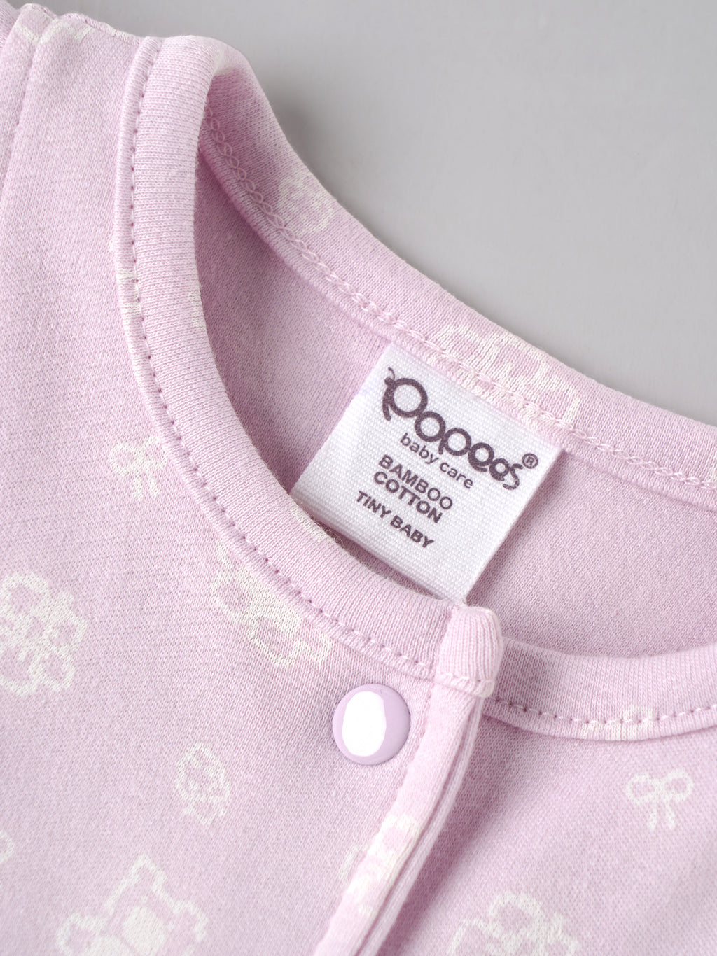Popees Baby Girls Organic Bamboo Cotton Jhabla | Soft Sleeveless Front Open Vest with Pockets | 0-6 Months