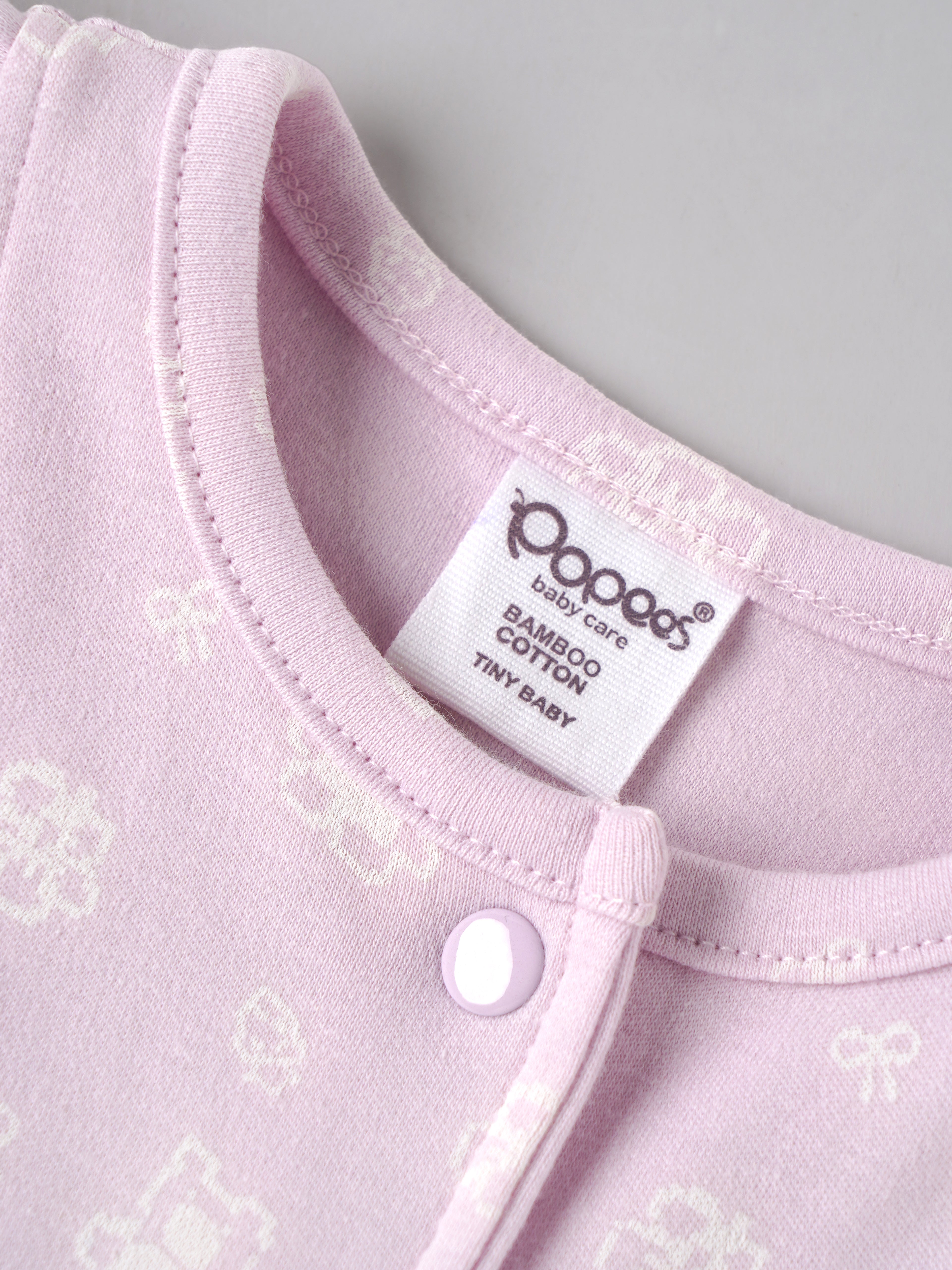 Popees Baby Girls Organic Bamboo Cotton Jhabla | Soft Sleeveless Front Open Vest with Pockets | 0-6 Months