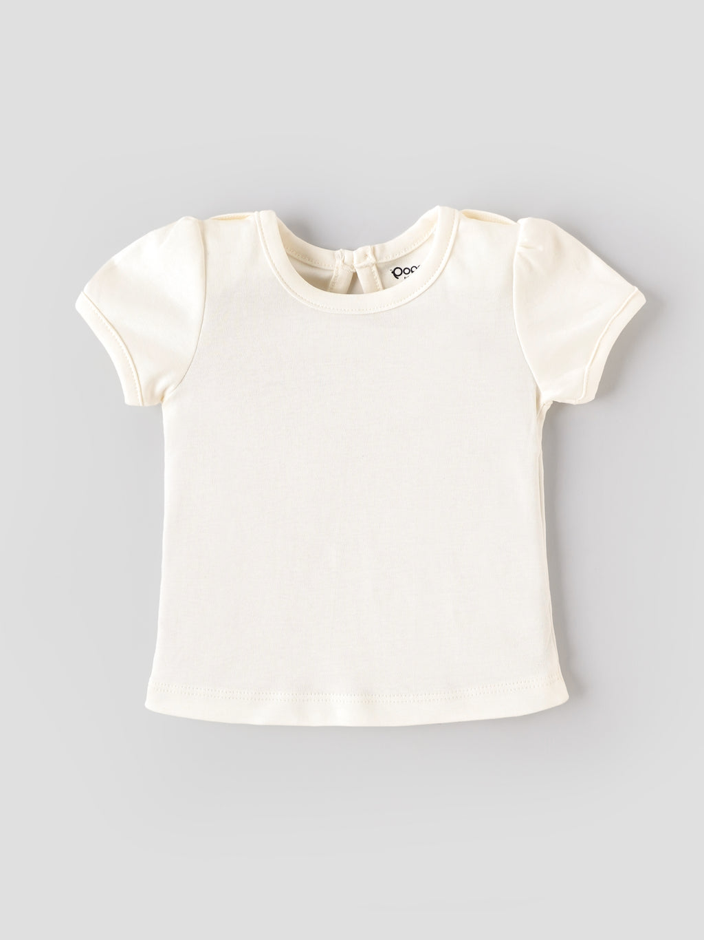 Popees Baby Girls Textured Pinafore Dress Set with Short Sleeve Top | Soft Cotton Blend 2-Piece Outfit | NB-9 Months