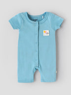 Popees Baby Girls Solid Half Sleeve Romper | Soft Cotton Front Snap| Comfortable Everyday Wear | Newborn–24 Months