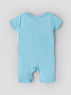 Popees Baby Girls Solid Half Sleeve Romper | Soft Cotton Front Snap| Comfortable Everyday Wear | Newborn–24 Months