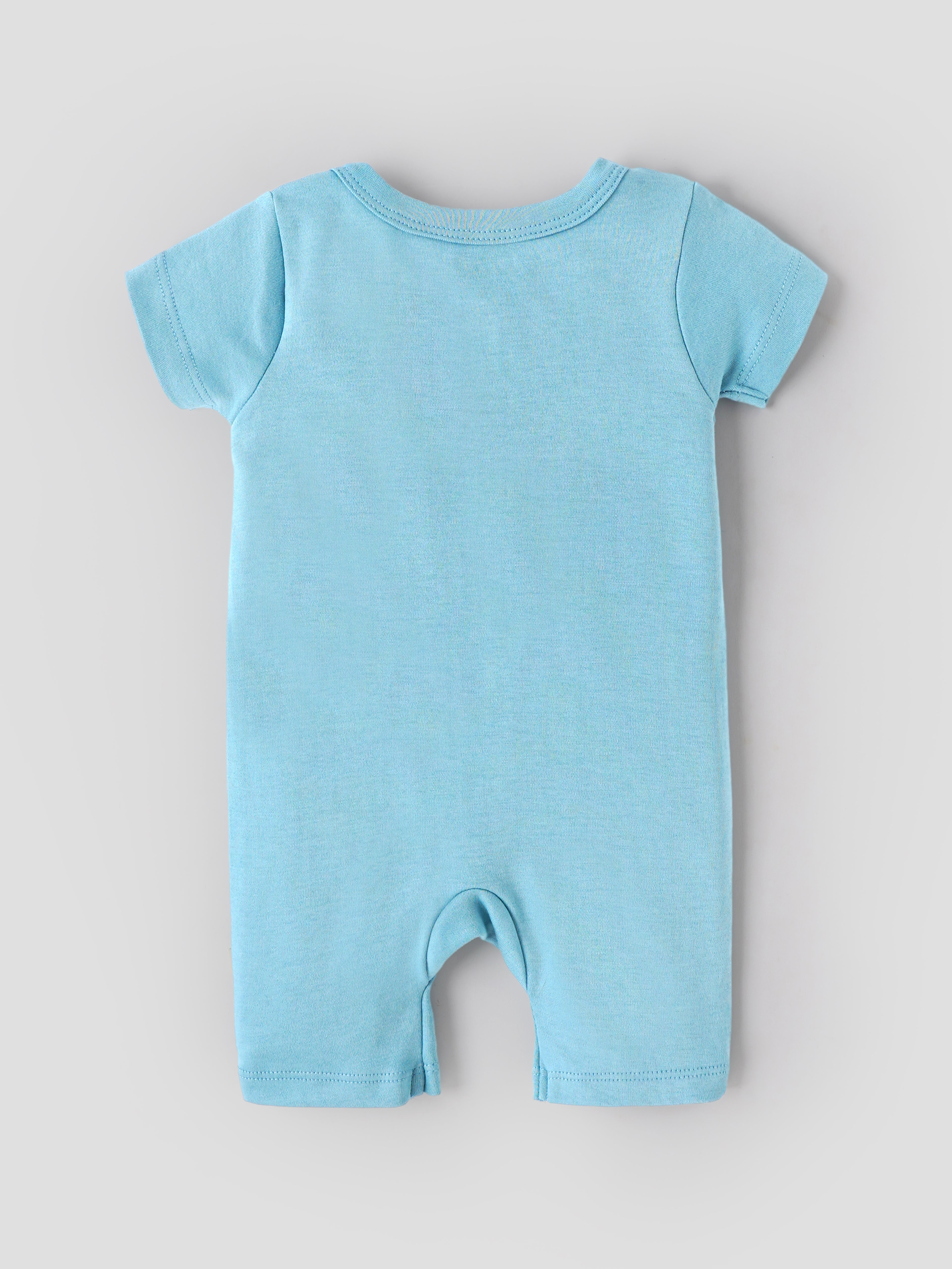 Popees Baby Girls Solid Half Sleeve Romper | Soft Cotton Front Snap| Comfortable Everyday Wear | Newborn–24 Months