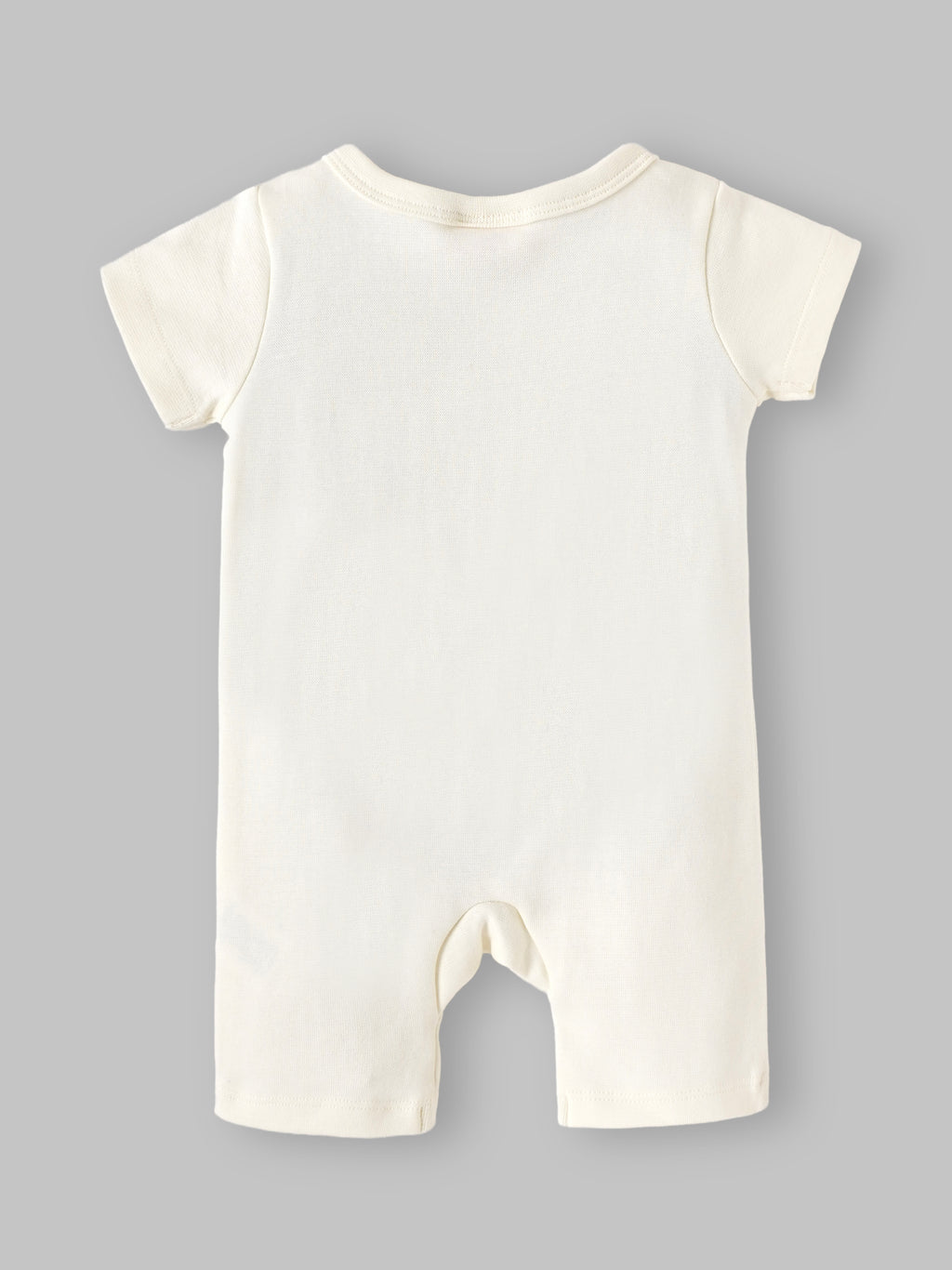 Popees Baby Girls Solid Half Sleeve Romper | Soft Cotton Front Open Snap Button Onesie |0–6 Months