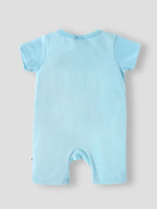 Popees Baby Girls Solid Half Sleeve Romper | Soft Cotton Front Open Snap Button Onesie with "It's Fun!" Patch |0–6 Months