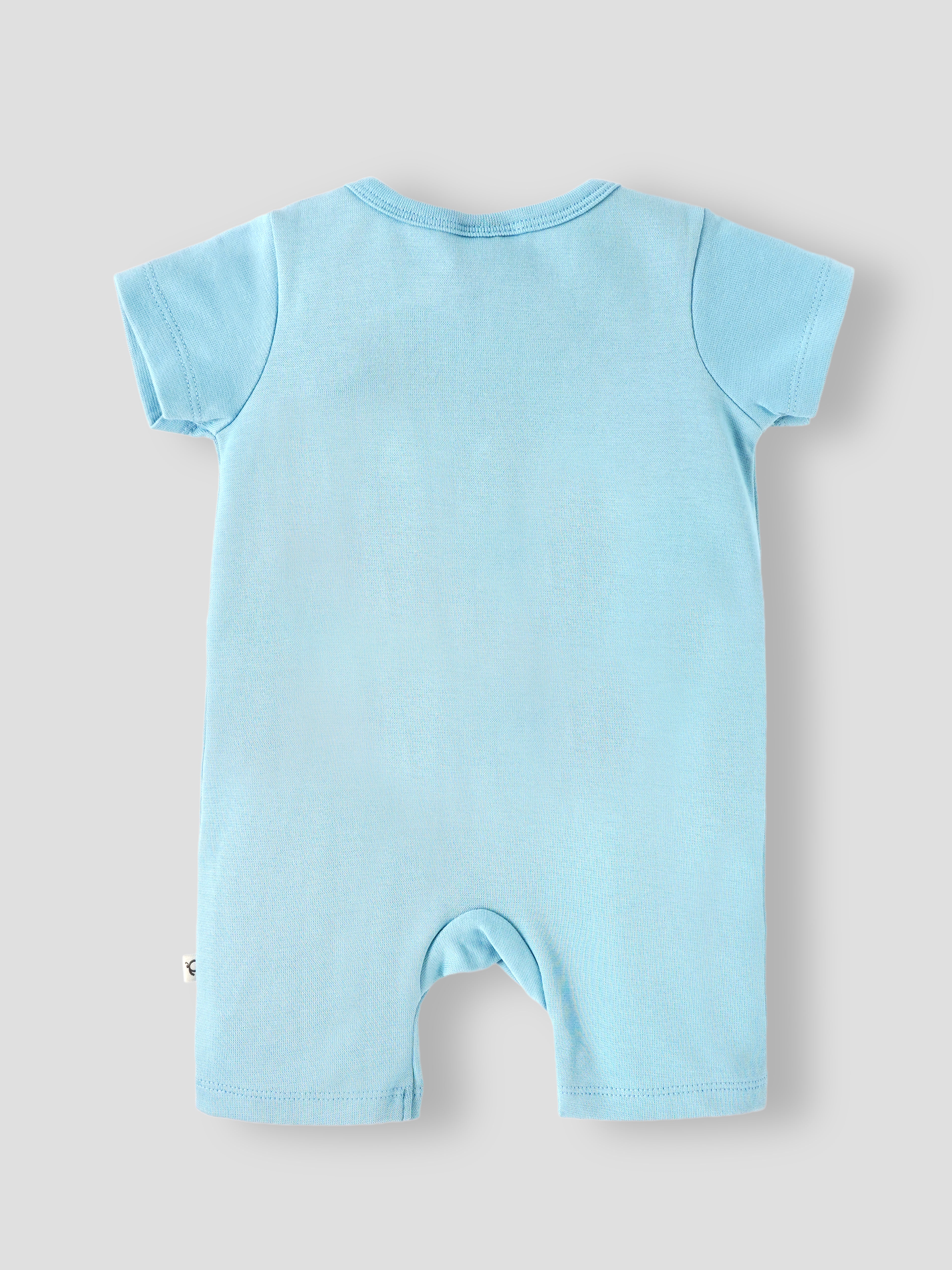 Popees Baby Girls Solid Half Sleeve Romper | Soft Cotton Front Open Snap Button Onesie with "It's Fun!" Patch |0–6 Months