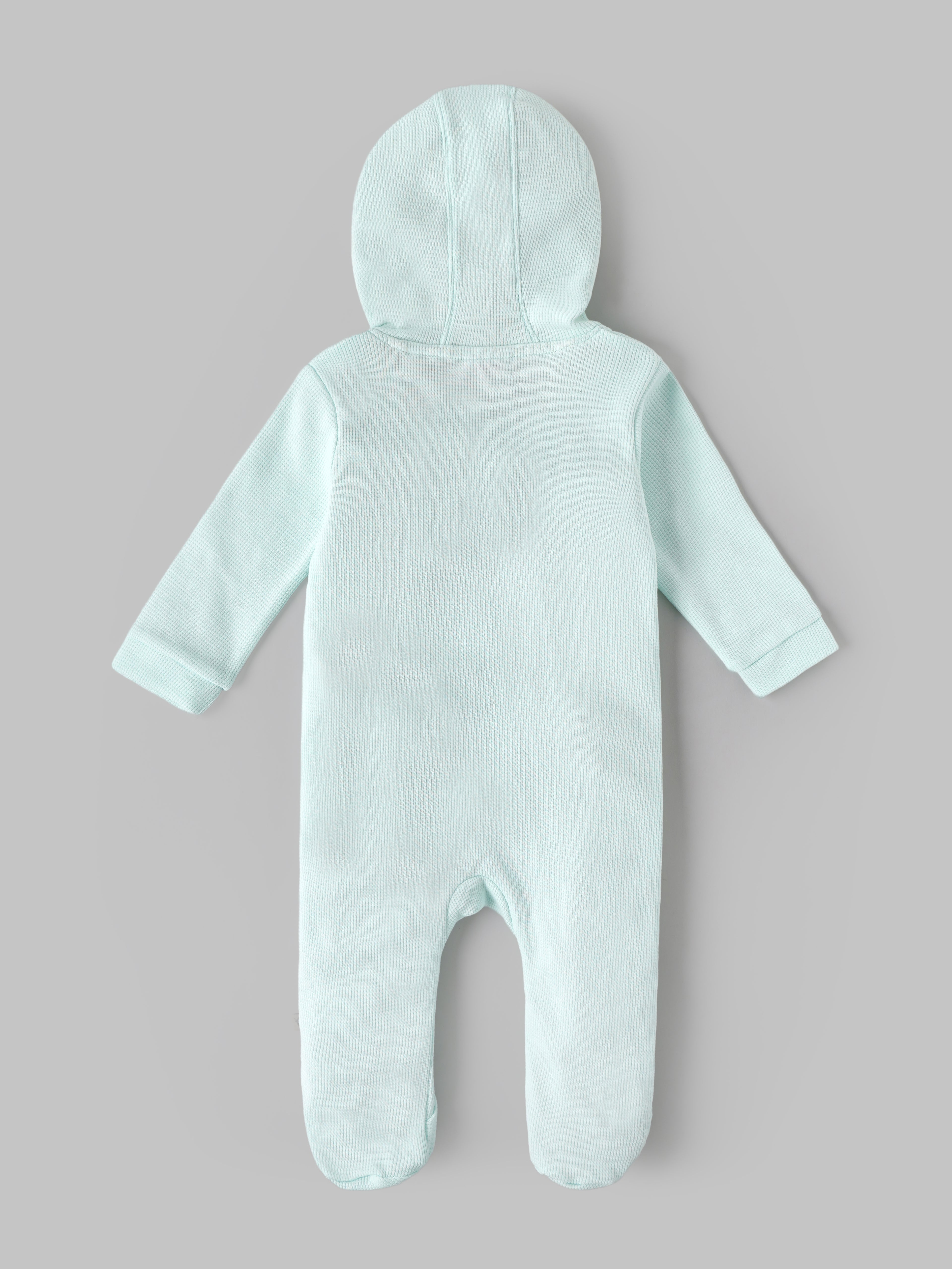 Popees Baby Girls  Hooded Full-Sleeve Romper with Front Zipper 0-9 Months