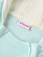 Popees Baby Girls  Hooded Full-Sleeve Romper with Front Zipper 0-9 Months