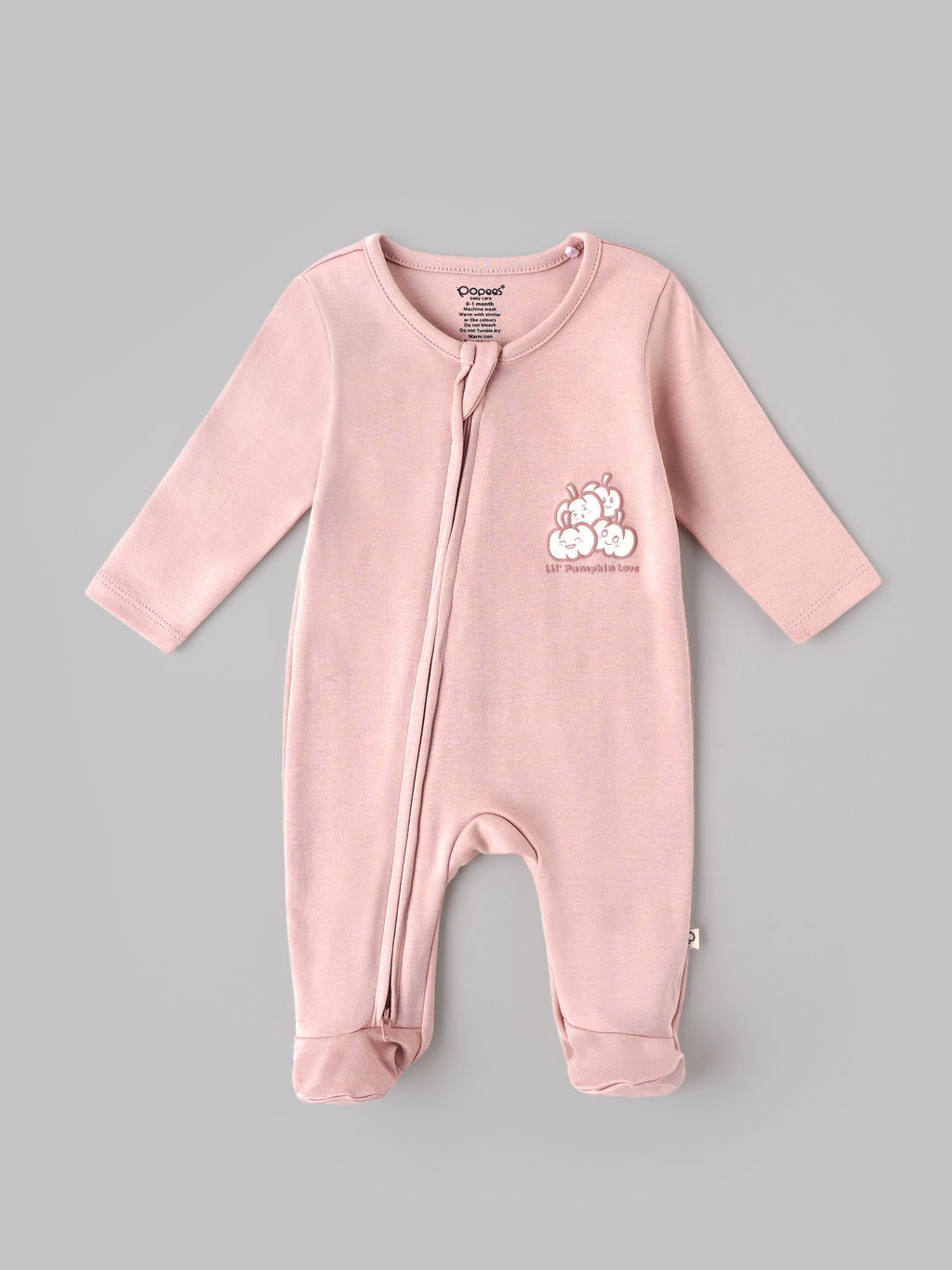 Popees Baby Girls Sleep Suit|100% Cotton Front Open| Full Sleeve| Newborn to 9 Months