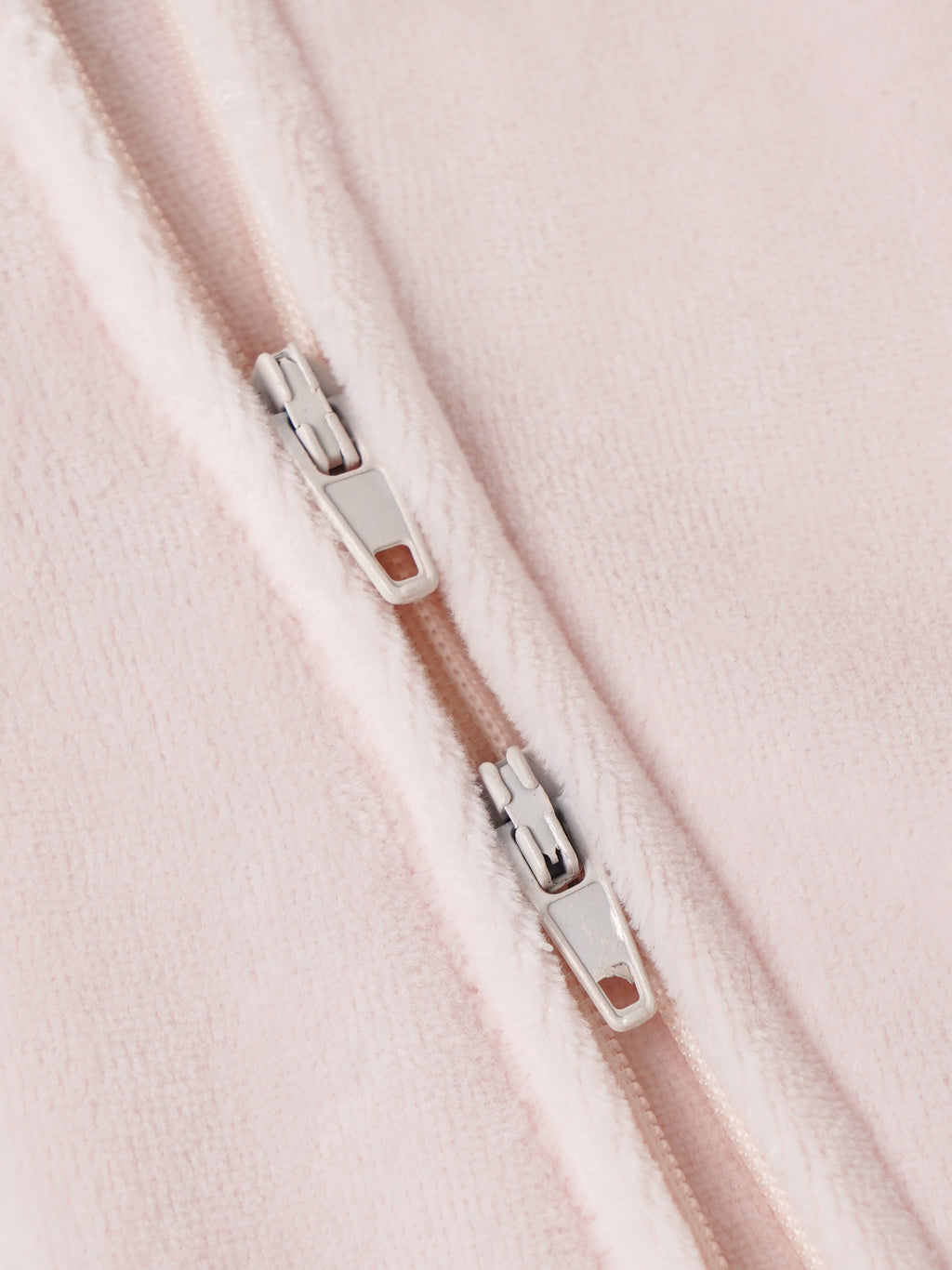 Popees Baby Girls Cherry Embroidered Velour Sleepsuit | Soft Zip-Up Footed Romper | Light Pink | 0-6 Months