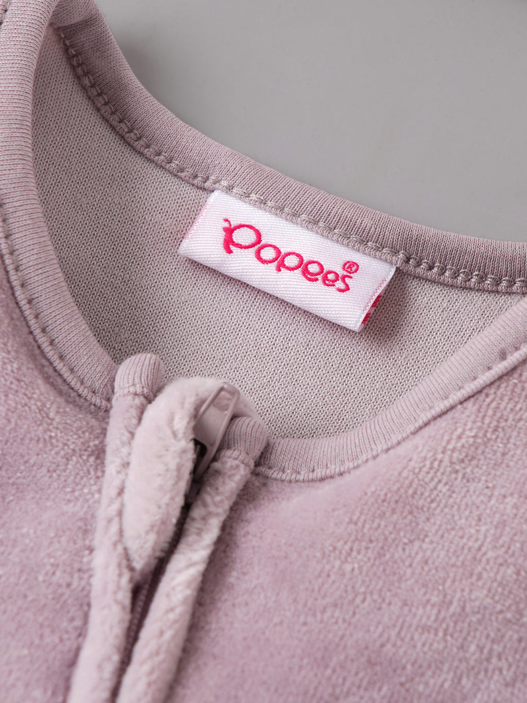 Popees Baby Girls Sleepsuit with Cherry Cupcake Embroidery | Ultra Soft Front Zip Romper |0–6 Months