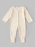 Popees Baby Girls Soft & Stylish Printed Sleepsuit | Full Sleeve Baby SleepSuit with Covered Feet | Front Snap Closure | 0–6 Months