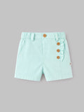 Popees Baby Girls Shorts with Ruffle Detail | Elasticated Waist Casual Shorts with Wooden Buttons | 0-9 Months