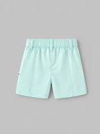 Popees Baby Girls Shorts with Ruffle Detail | Elasticated Waist Casual Shorts with Wooden Buttons | 0-9 Months