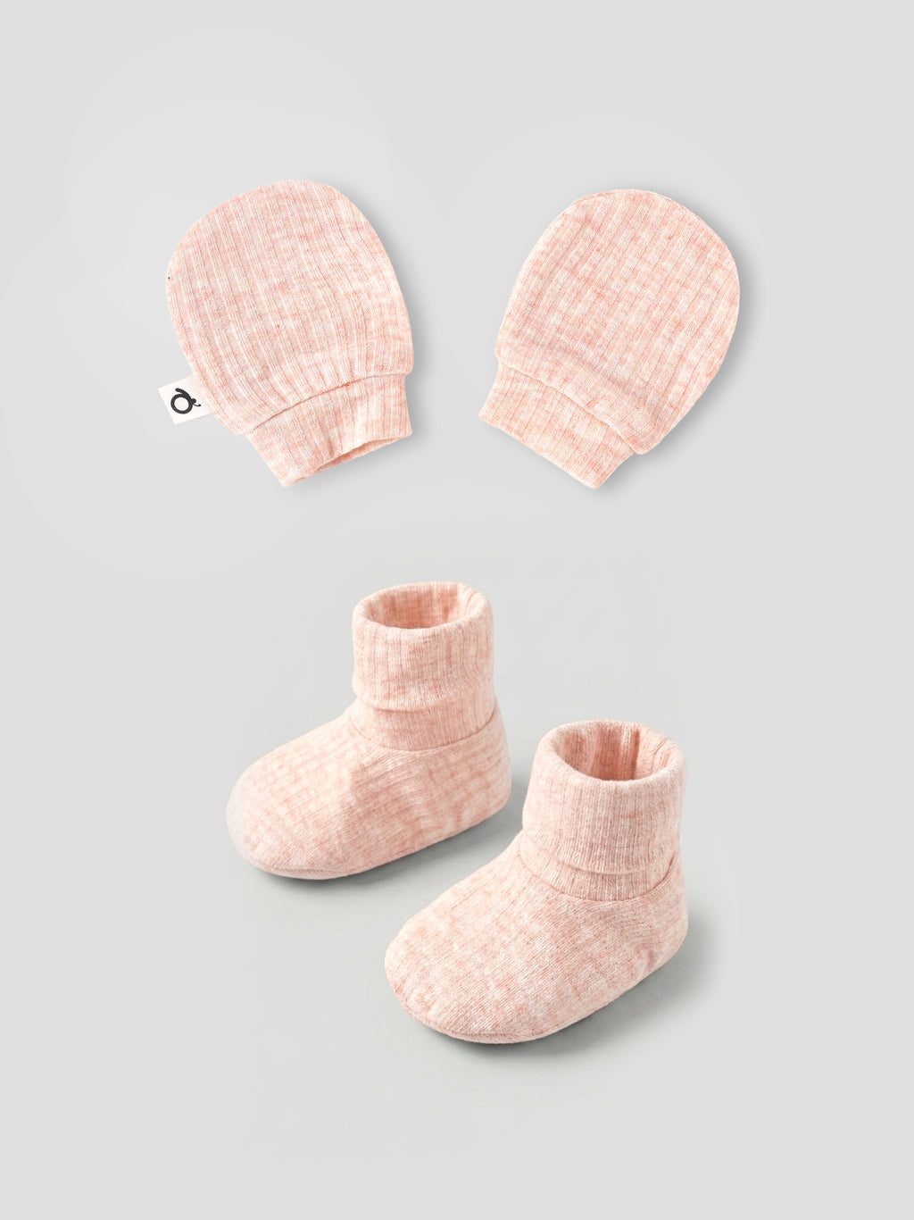 Popees Baby Unisex Newborn Mittens & Booties | Soft Cotton Anti-Scratch Gloves and Baby Booties | 0-9 Months
