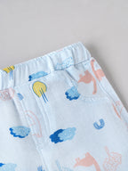 Popees Baby Unisex Dinosaur Print Top & Shorts Set | Soft Cotton Half Sleeve Co-ord Outfit |0–9 Months