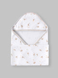 Popees Baby Printed Hooded Towel – Soft Quilted Fabric with Cute Animal Print (color and design may vary depending on availability)