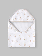 Popees Baby Printed Hooded Towel – Soft Quilted Fabric with Cute Animal Print (color and design may vary depending on availability)