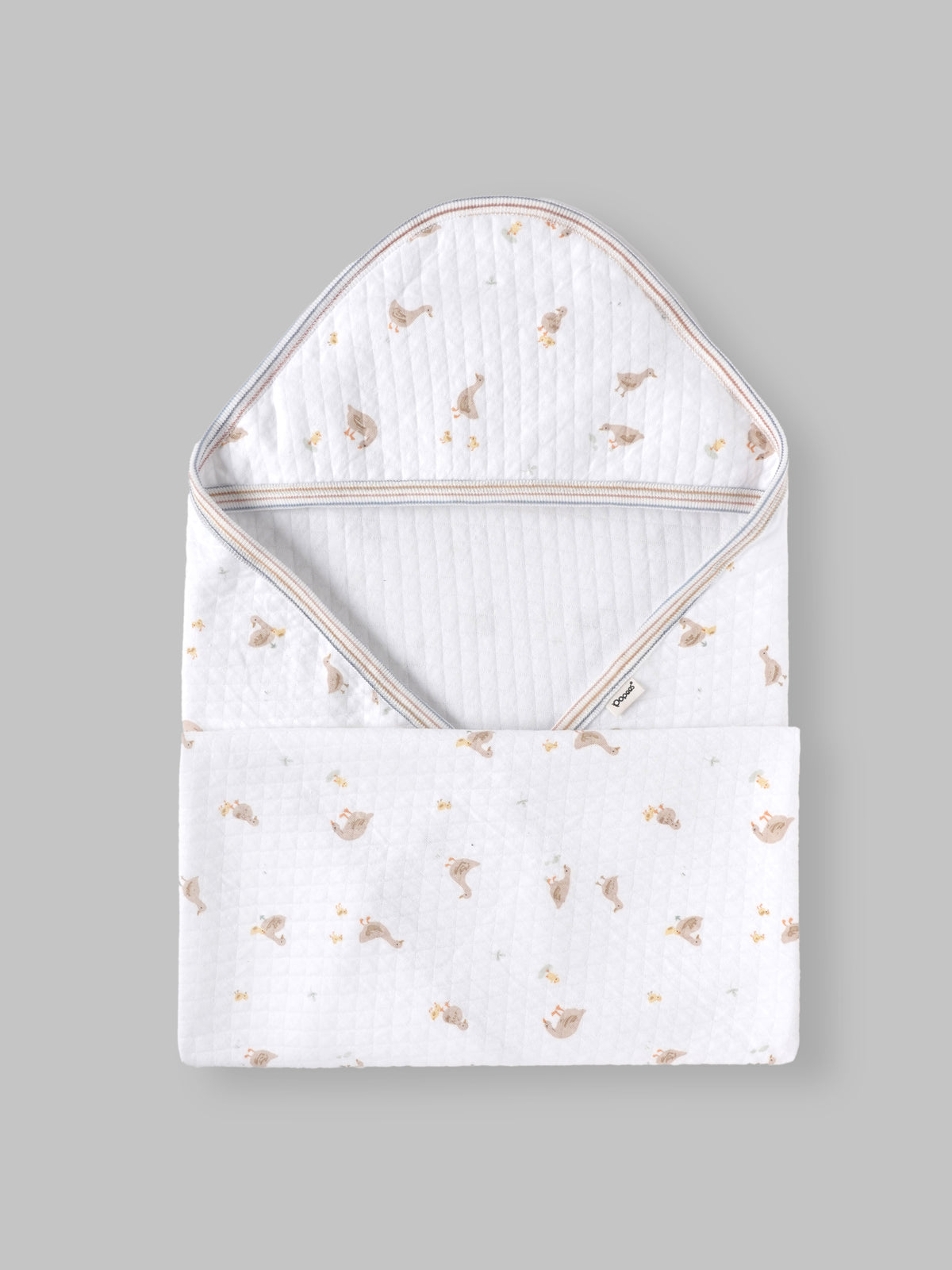 Popees Baby Printed Hooded Towel – Soft Quilted Fabric with Cute Animal Print (color and design may vary depending on availability)