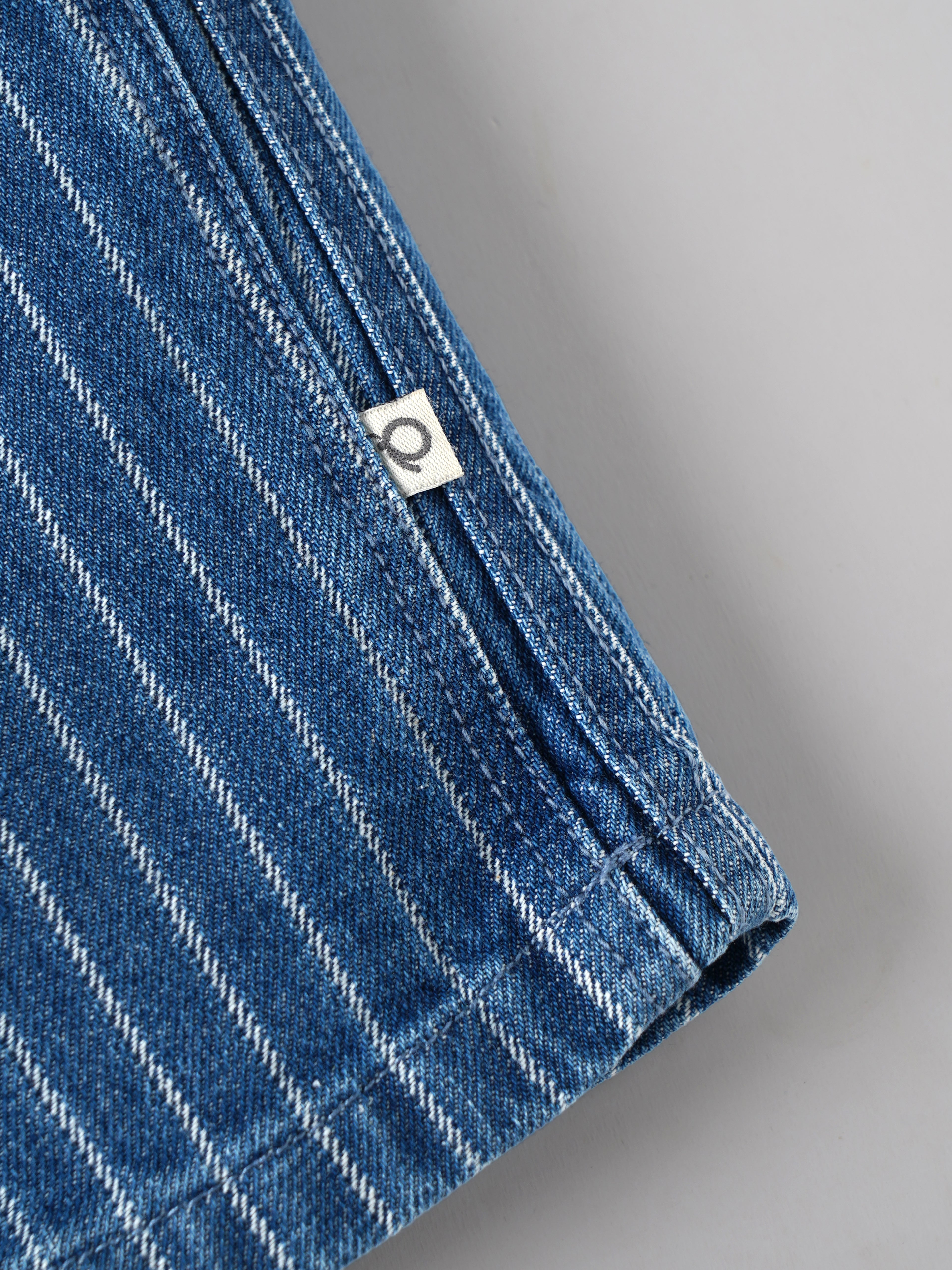 Popees Baby Boys Stylish Striped Denim Pants | Soft & Comfortable Elastic Waist Jeans | Casual Full-Length Trousers | Blue| 9 Months To 4 Years