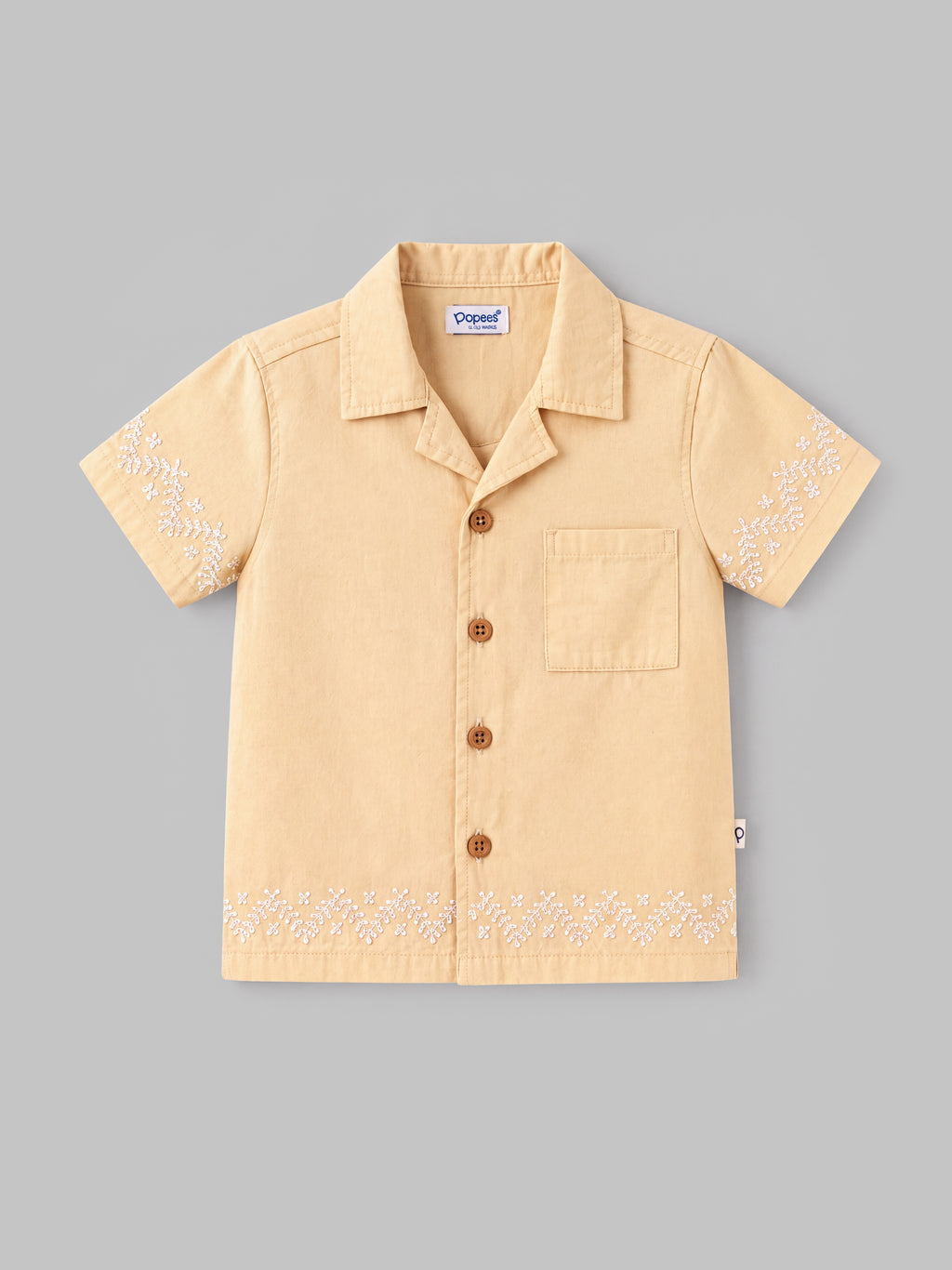 Popees Baby Boys Stylish Embroidered Half Sleeve Shirt| 9 Months - 4 Years