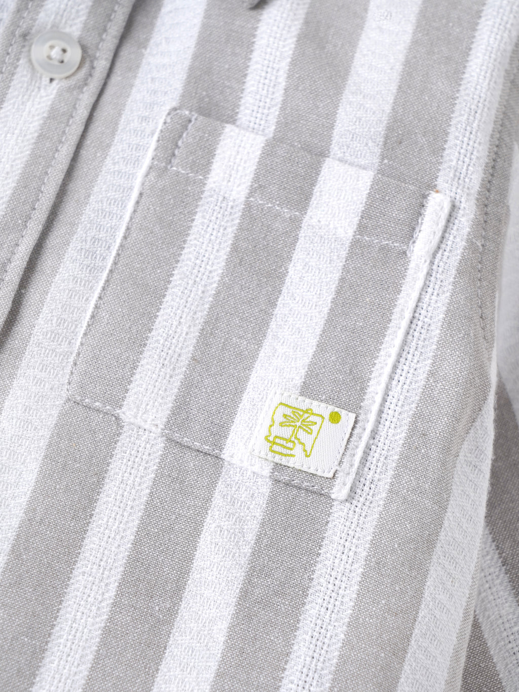 Popees Baby Boys Soft & Stylish Full Sleeve Striped Shirt | Collared Button-Down Shirt with Front Pocket | Grey & White(9M-4Y)