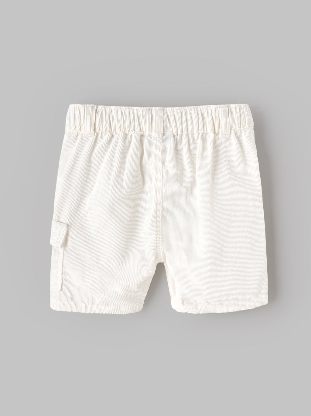 Popees Baby Boys Shorts | Soft Cotton Blend Elastic Waist Casual Shorts with Side Utility Pocket | White |9 Months-4 Years