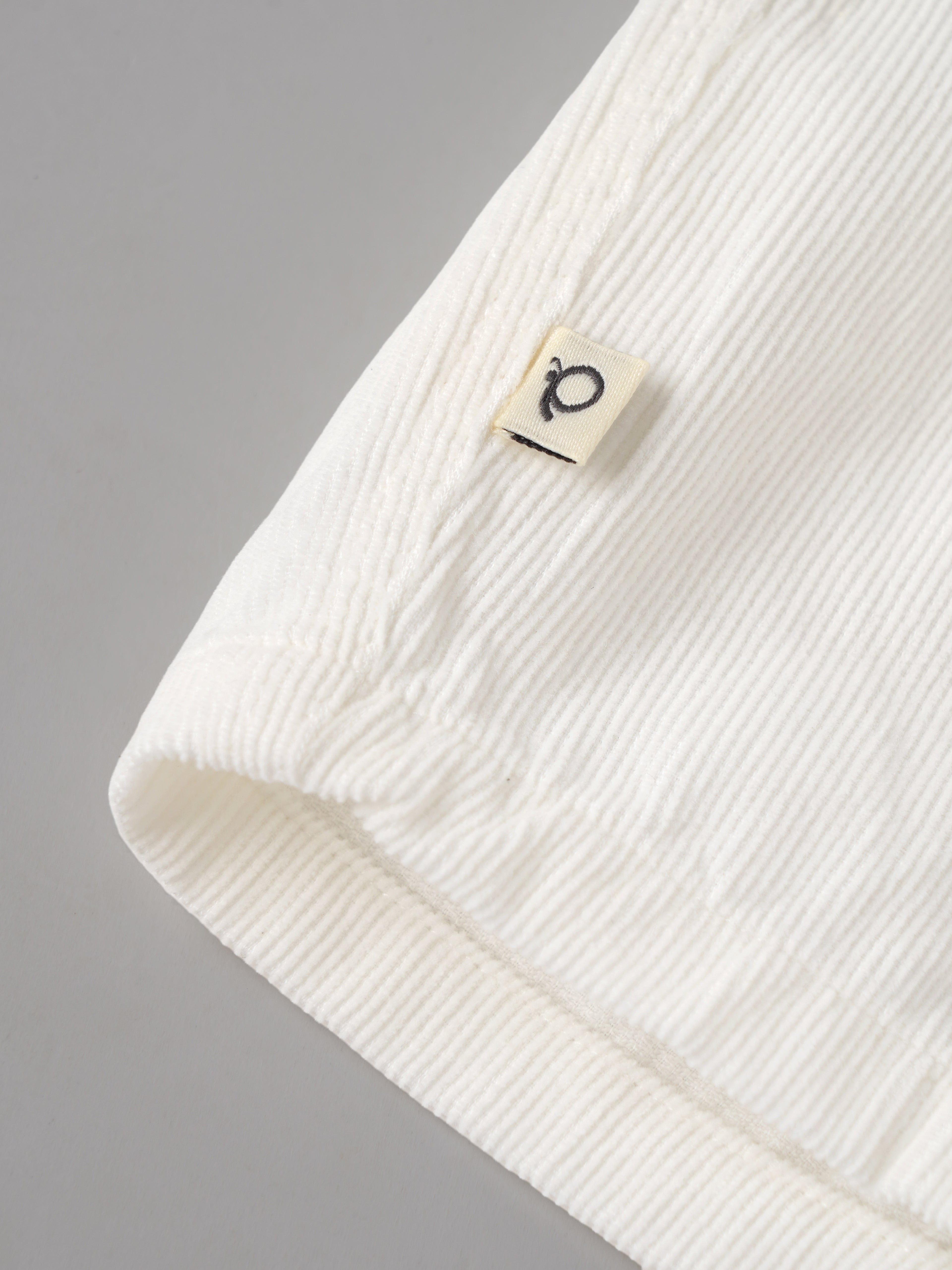 Popees Baby Boys Shorts | Soft Cotton Blend Elastic Waist Casual Shorts with Side Utility Pocket | White |9 Months-4 Years