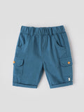 Popees Baby Boys Stylish Casual Cargo Shorts | Comfortable Elastic Waist Shorts | 9 Months - 4 Years