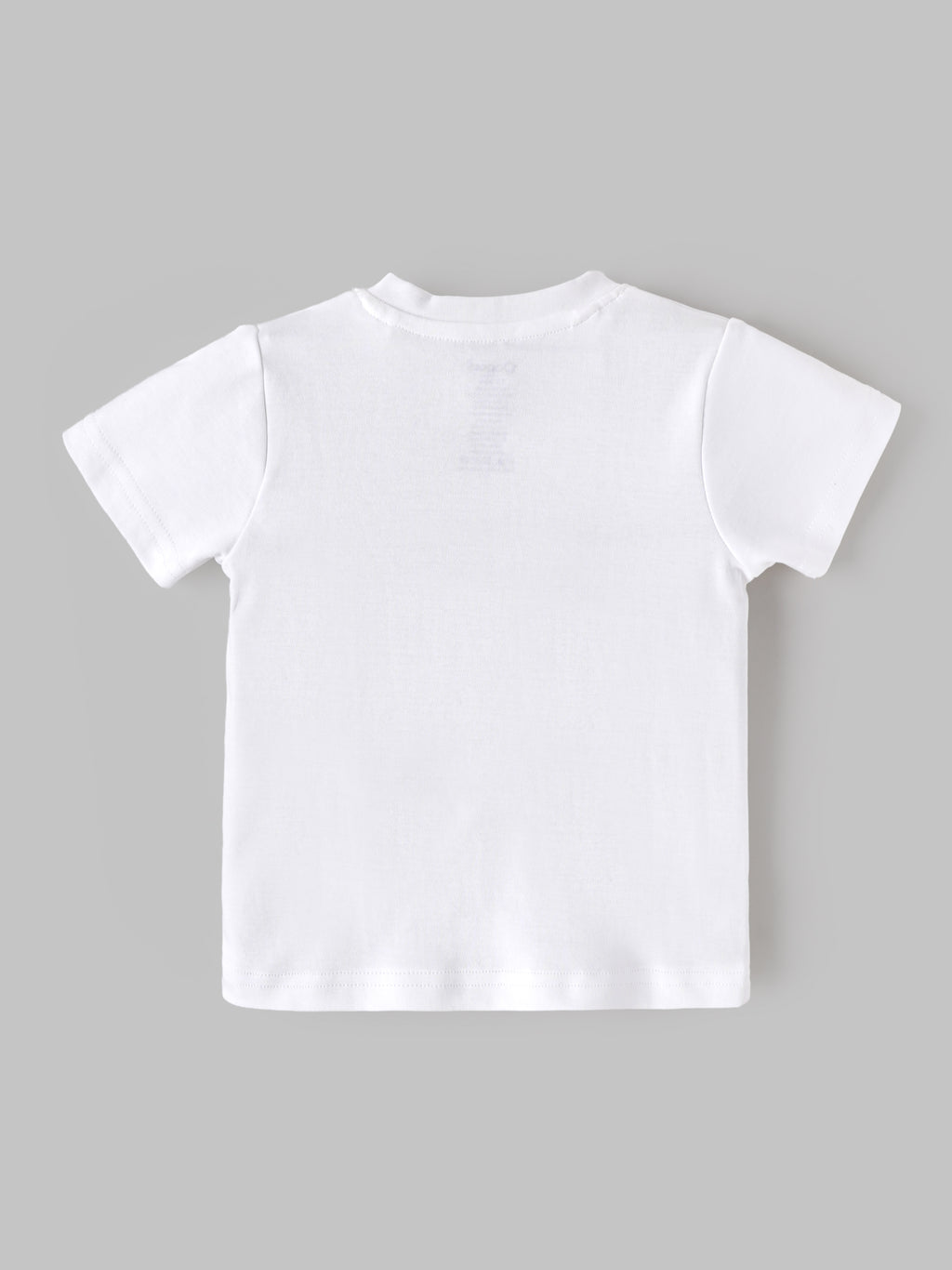 Popees Baby Boys Soft & Stylish Short Sleeve Printed T-Shirt | Cute Forest Animal Print V-Neck Top | White| 9 Months–4 Years
